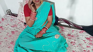 Saree-clad Bengali bhabhi seduces landlord with a handjob, leading to a passionate exchange in her quest for a rental home.